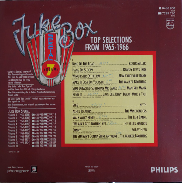 Various - Juke Box Special Volume 7 - Top Selections From 1965-1966 | Philips (6436 906) - 2