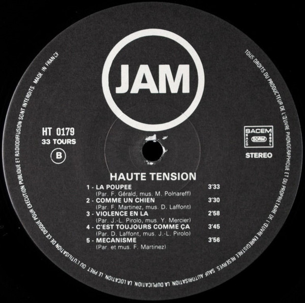 Haute Tension - Haute Tension | Disques JAM (HT 0179) - 4 Haute Tension - Haute Tension | Disques JAM (HT 0179) - 4