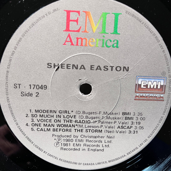 Sheena Easton - Sheena Easton [Vinyl] | EMI America (ST-17049) - 4