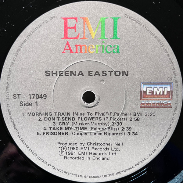 Sheena Easton - Sheena Easton [Vinyl] | EMI America (ST-17049) - 3