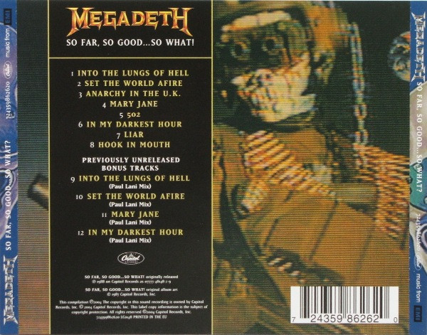 Megadeth - So Far, So Good... So What! | Capitol Records (724359862620) - 3