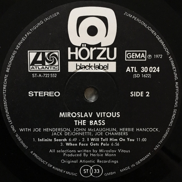 Miroslav Vitous - The Bass | Hör Zu Black Label (ATL 30 024) - 4 Miroslav Vitous - The Bass | Hör Zu Black Label (ATL 30 024) - 4