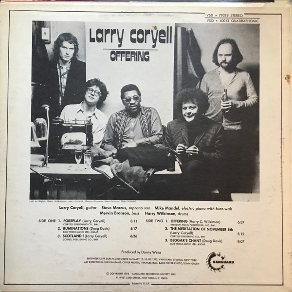 Larry Coryell - Offering [Vinyl] | Vanguard (VSD-79319) - 2