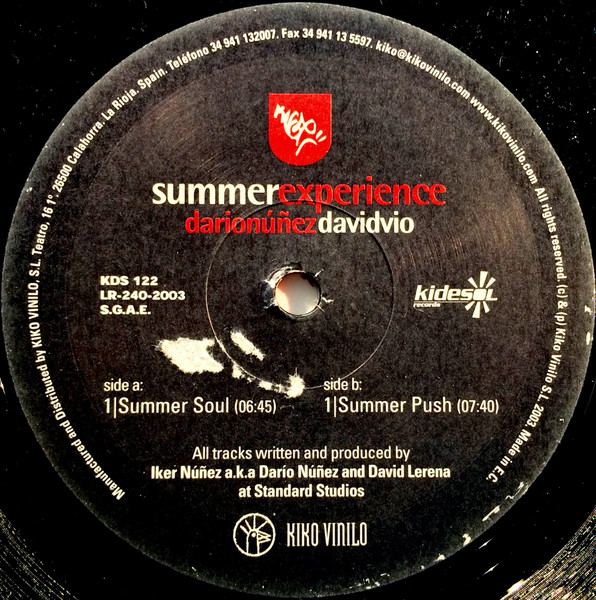Darío Núñez & David Vio - Summer Experience | Kidesol Records (KDS 122)
