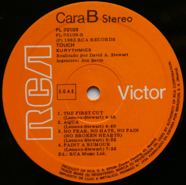 Eurythmics - Touch | RCA (PL 70109) - 4