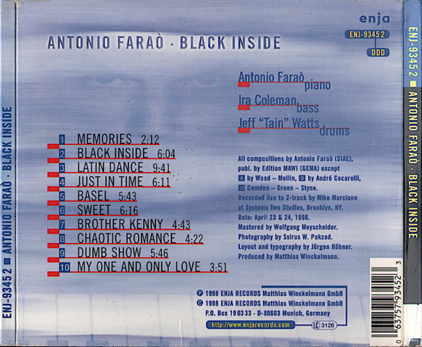 Antonio Faraò - Black Inside | Enja Records (ENJ-9345 2) - 2