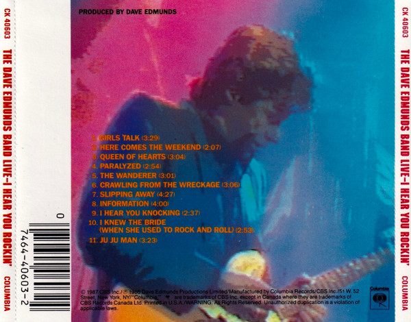 The Dave Edmunds Band - I Hear You Rockin' | Columbia (CK 40603) - 2