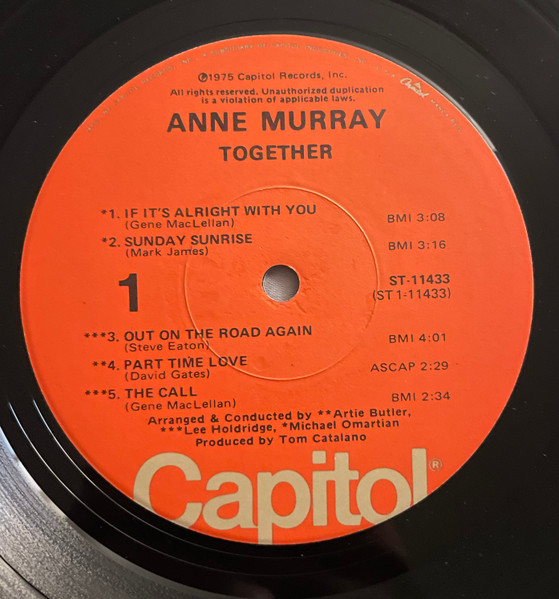 Anne Murray - Together | Capitol Records (ST-11433) - 3 Anne Murray - Together | Capitol Records (ST-11433) - 3