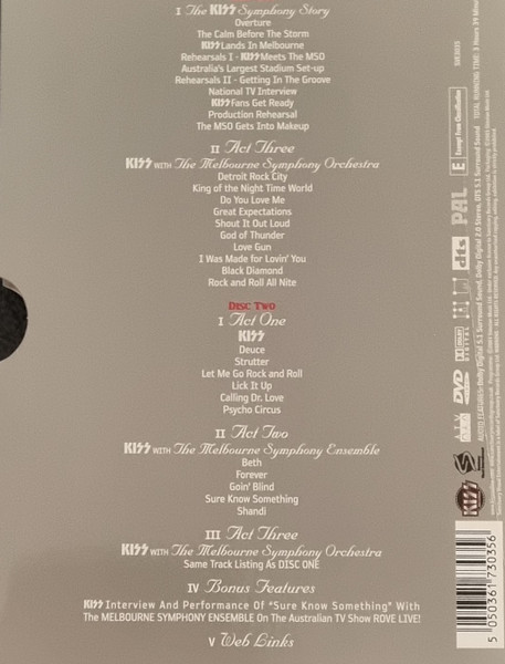Kiss - Kiss Symphony: The DVD | Sanctuary Visual Entertainment (SVE 3035) - 3