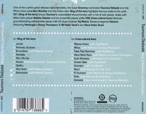 Toumani Diabaté - King Of The Kora: An Introduction CD | Nascente (NSDCD006) - 2