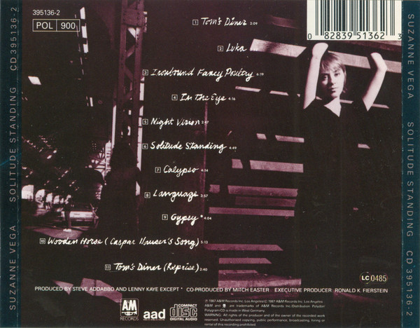 Suzanne Vega - Solitude Standing | A&M Records (CD 395136-2) - 2