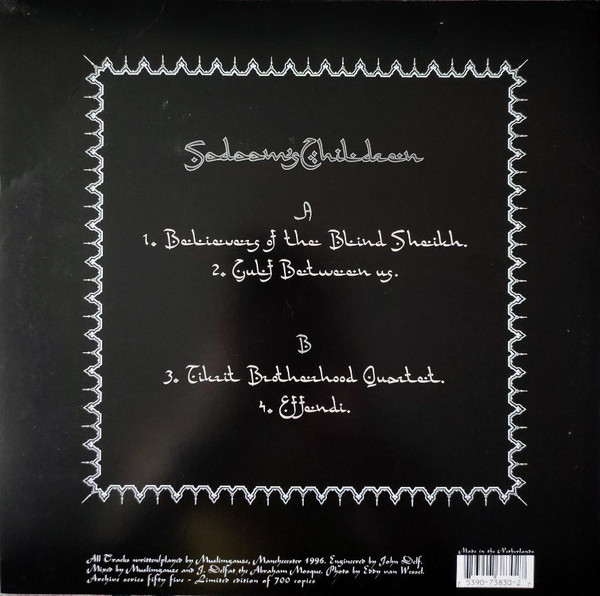 Muslimgauze - Sadaam'sChildren (2LP - Limited Edition) [Vinyl] | Staalplaat (Archive series fifty-five) - 2