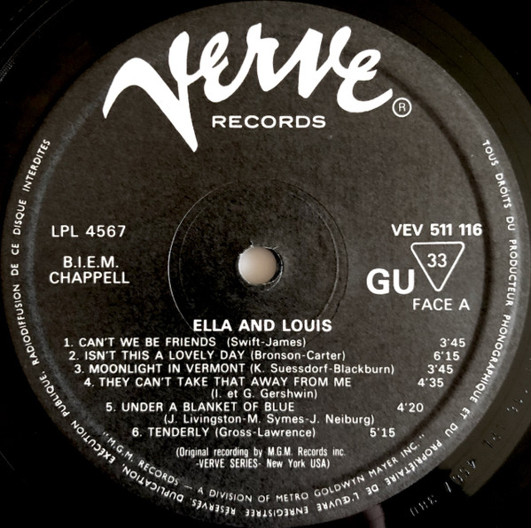 Ella Fitzgerald & Louis Armstrong - Ella And Louis | Verve Records (511 116) - 3 Ella Fitzgerald & Louis Armstrong - Ella And Louis | Verve Records (511 116) - 3