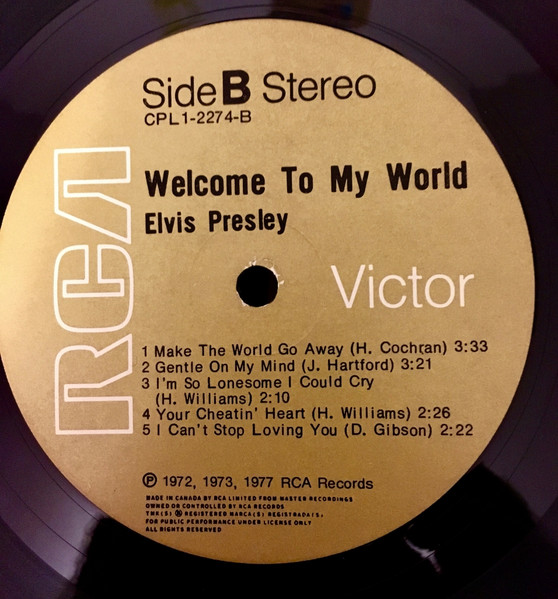 Elvis Presley - Welcome To My World | RCA Victor (CPL1-2274) - 4