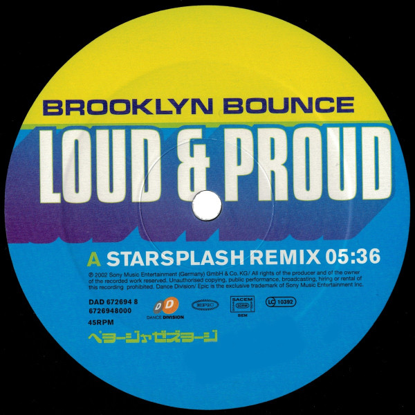 Brooklyn Bounce - Loud & Proud | Dance Division (DAD 672694 8) - 2