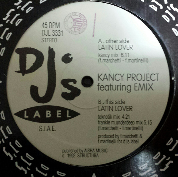 Kancy Project Feat. Emix - Latin Lover | D.J.'s Label (DJL 3331)