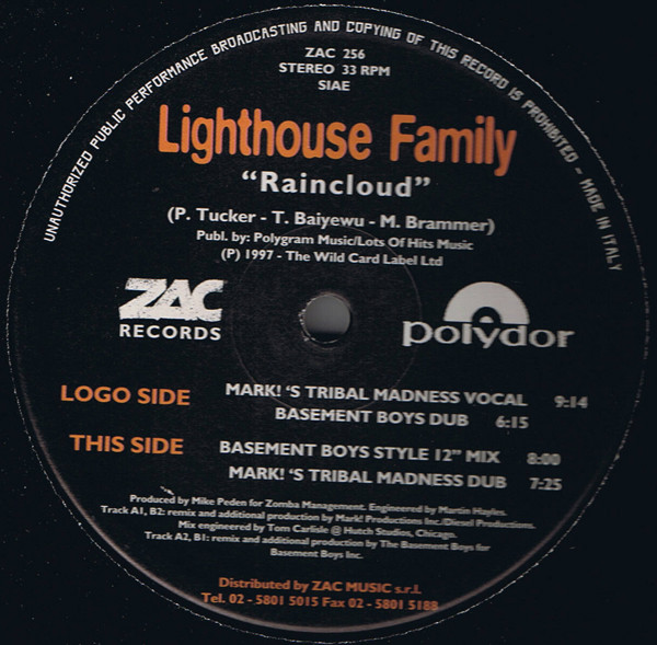 Lighthouse Family - Raincloud | ZAC Records (ZAC 256)
