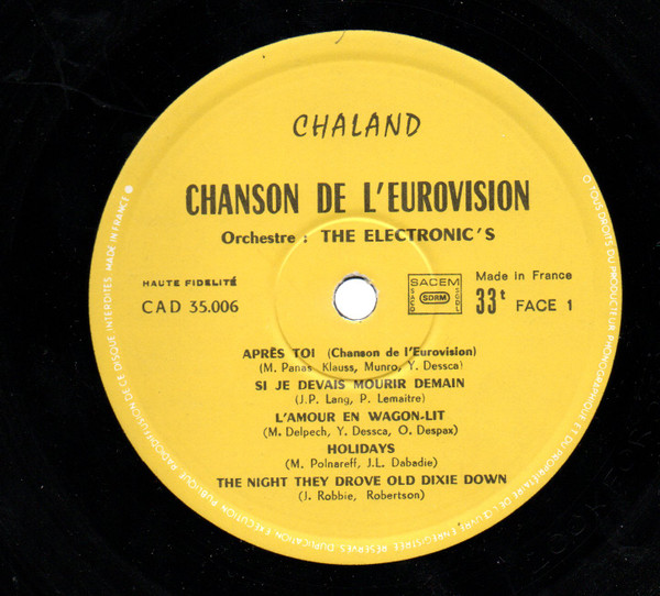 The Electronic's - Chanson de l'Eurovision | Chaland (CAD 35.006) - 3