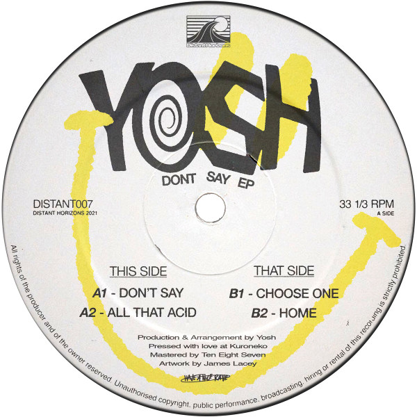 Yosh - Don't Say EP | Distant Horizons (DISTANT007) - main