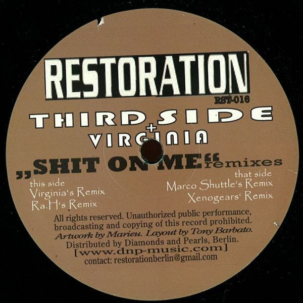 Third Side - Shit On Me Remixes | Restoration Records (RST-016)