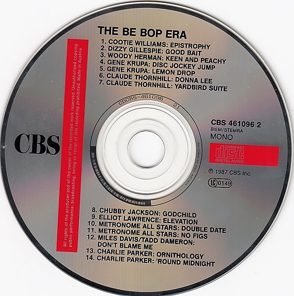 Various - The Bebop Era | CBS (461096 2) - 4 Various - The Bebop Era | CBS (461096 2) - 4