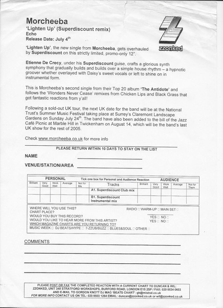 Morcheeba - Lighten Up | Echo (ECDJ176) - 2