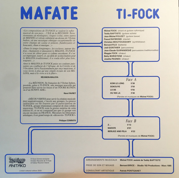 Ti Fock - Mafate | Anitako Records (ANTK01) - main Ti Fock - Mafate | Anitako Records (ANTK01) - main