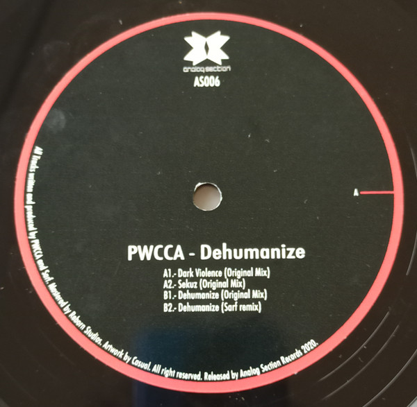 Pwcca - Dehumanize | Analog Section (AS006) - 2