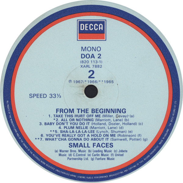 Small Faces - From The Beginning | Decca (DOA 2) - 4