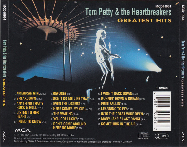 Tom Petty And The Heartbreakers - Greatest Hits | MCA Records (MCD10964) - 2