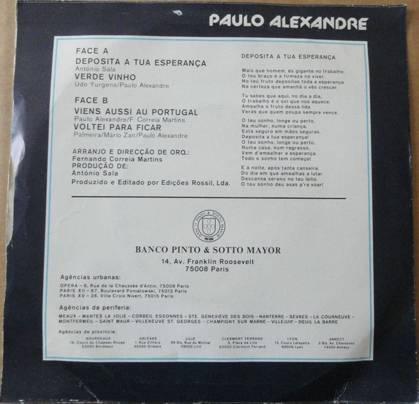 Paulo Alexandre - Deposita A Tua Esperança | Rossil (BP&SM) - 3