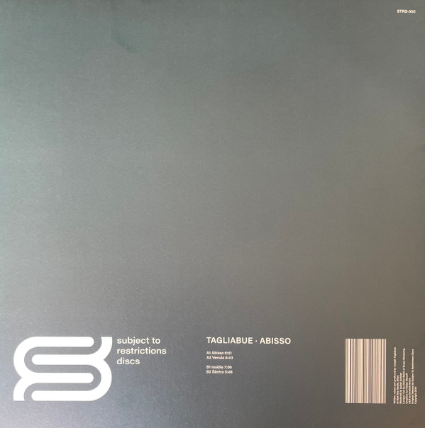 Joseph Tagliabue - Abisso | Subject To Restrictions Discs (STRD-XVI)