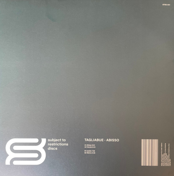 Joseph Tagliabue - Abisso | Subject To Restrictions Discs (STRD-XVI) - 2