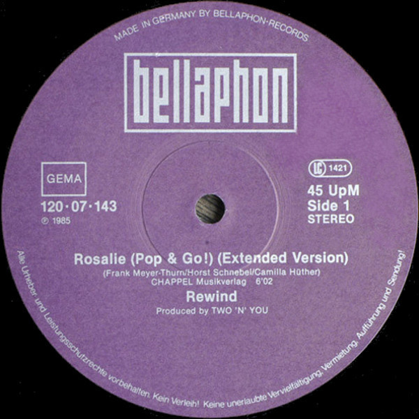 Rewind - Rosalie (Pop & Go!) | Bellaphon (120·07·143) - 3
