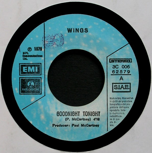 Wings - Goodnight Tonight / Daytime Nightime Suffering | Parlophone (3C 006-62579) - 3