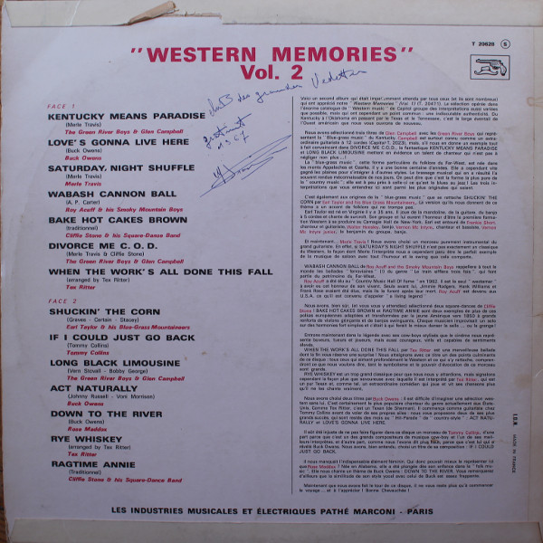 Various - Western Memories Volume N° 2 | Capitol Records (T 20628) - 2 Various - Western Memories Volume N° 2 | Capitol Records (T 20628) - 2