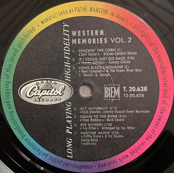 Various - Western Memories Volume N° 2 | Capitol Records (T 20628) - 4 Various - Western Memories Volume N° 2 | Capitol Records (T 20628) - 4