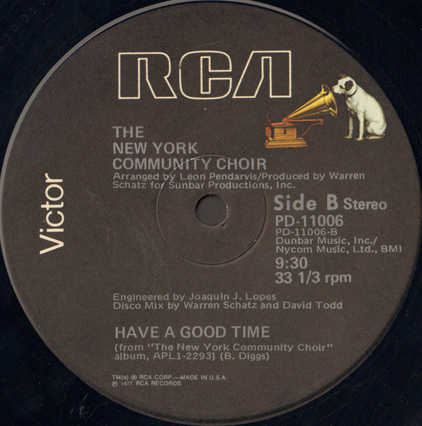 The New York Community Choir - Express Yourself / Have A Good Time | RCA Victor (PD-11006) - 2