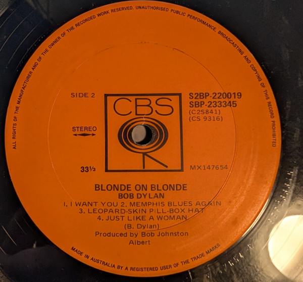Bob Dylan - Blonde On Blonde | CBS (S2BP220019) - 3