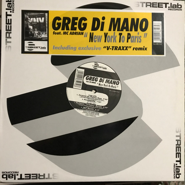 Greg Di Mano - New York To Paris | Streetlab Records (SLAB 032) - main