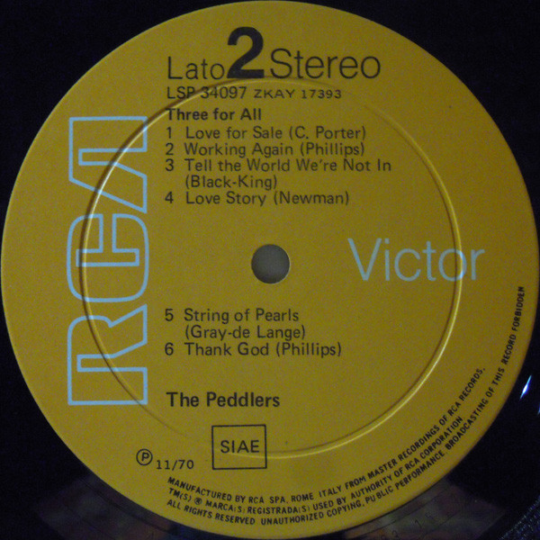 The Peddlers - Three For All | RCA Victor (LSP 34097) - 4 The Peddlers - Three For All | RCA Victor (LSP 34097) - 4