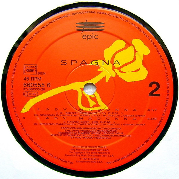 Ivana Spagna - Lady Madonna | Epic (EPC 660555 6) - 3