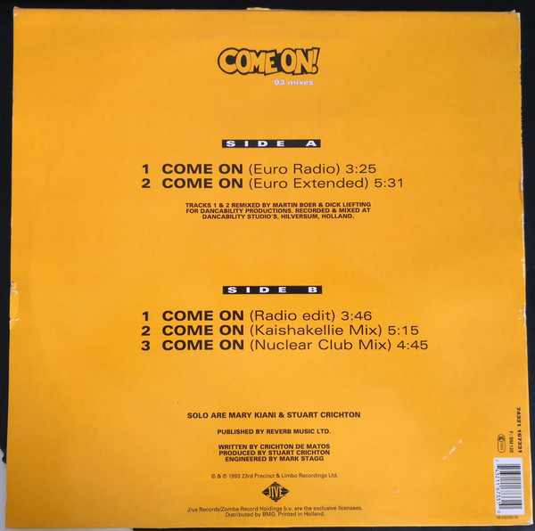 Solo - Come On! '93 Mixes | Jive (74321 167331) - 2