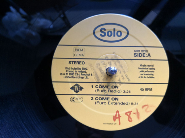 Solo - Come On! '93 Mixes | Jive (74321 167331) - 3