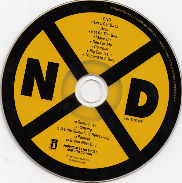 No Doubt - No Doubt | Interscope Records (CINTD 92109) - 3 No Doubt - No Doubt | Interscope Records (CINTD 92109) - 3