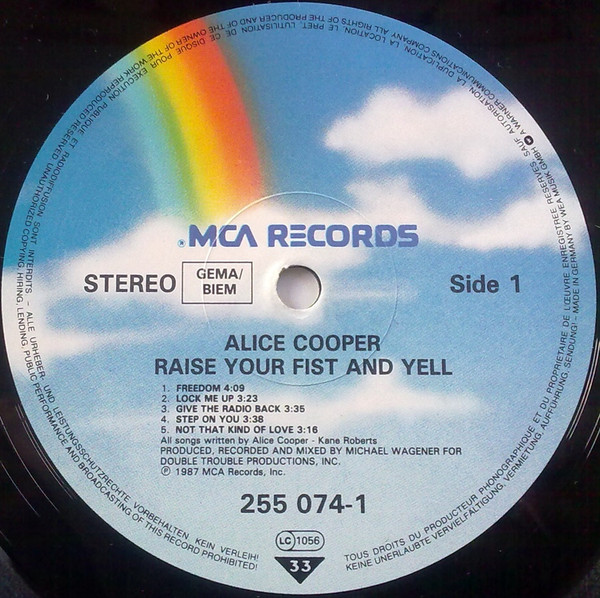 Alice Cooper - Raise Your Fist And Yell | MCA Records (255 074-1) - 3 Alice Cooper - Raise Your Fist And Yell | MCA Records (255 074-1) - 3