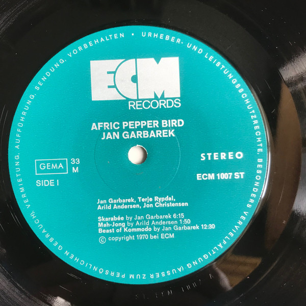 Jan Garbarek Quartet - Afric Pepperbird | ECM Records (ECM 1007) - 3 Jan Garbarek Quartet - Afric Pepperbird | ECM Records (ECM 1007) - 3