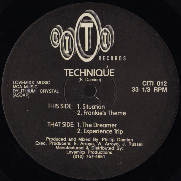 Technique - Situation | Citi Records (CITI 012) - main