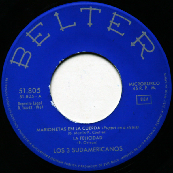 Los 3 Sudamericanos - Marionetas En La Cuerda | Belter (51.805) - 3