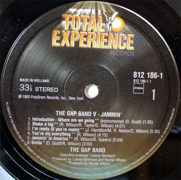The Gap Band - Gap Band V - Jammin' | Total Experience Records (812 186-1) - 3 The Gap Band - Gap Band V - Jammin' | Total Experience Records (812 186-1) - 3